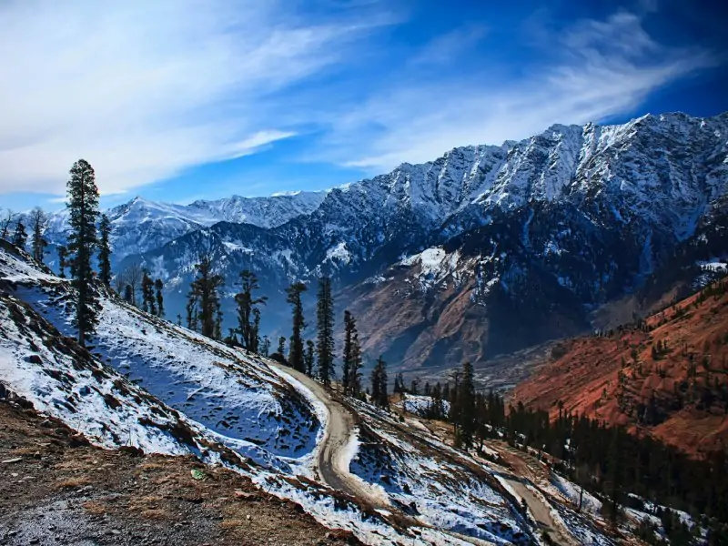 Snow-covered mountains and scenic views from Himachal Tour Packages – Explore Himachal Pradesh Tour Packages with Go India Holiday